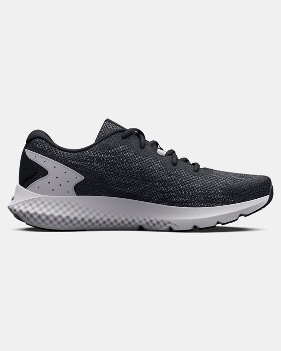 Men's UA Charged Rogue 3 Knit Running Shoes in Black image number 6